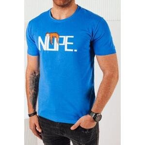 Dstreet Pánské tričko s potiskem, modré RX5356 XXL, Modrá