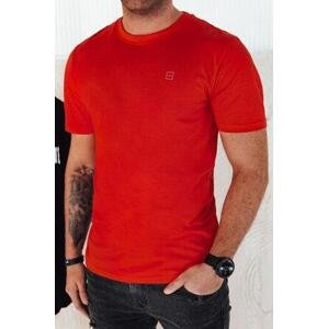 Dstreet Oranžové pánské tričko s potiskem RX5470 M, Oranžová,