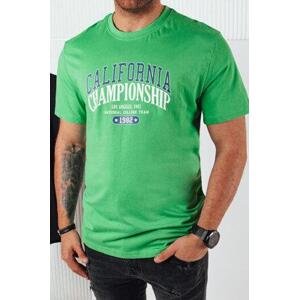 Dstreet Pánské tričko s potiskem zelené RX5390 XL, Zelená