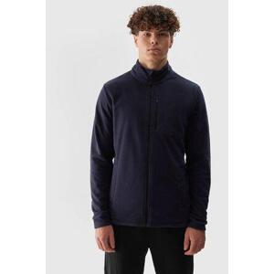 Kesi Pánský 4F fleecový stojatý límec Regular Navy Blue Velikost: 3XL, Odstíny, tmavě, modré, XXXL