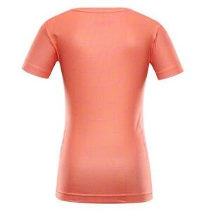 ALPINE PRO Dětské rychleschnoucí triko BASIKO neon shocking orange varianta pa 140-146