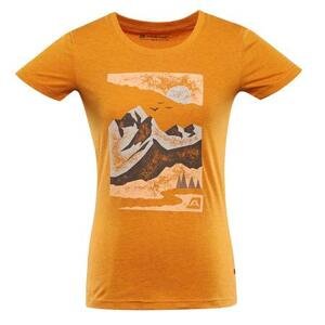 ALPINE PRO Dámské bavlněné triko BOLENA russet orange varianta pa S, Oranžová