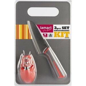 Lamart set 3ks - nůž, brousek, prkénko - Kit; 42003755