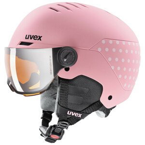 Dětská lyžařská přilba Uvex Rocket Jr. Visor Velikost helmy: 54-58 cm / Barva: růžová