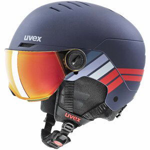 Dětská lyžařská přilba Uvex Rocket Jr. Visor Velikost helmy: 51-55 cm / Barva: tmavě modrá