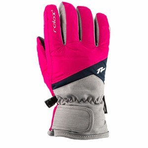 Dětské lyžařské rukavice Relax Laro Velikost rukavic: 8-10 / Barva: šedá/růžová