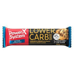 Tyčinka Power System LOWER CARB Cookies&Cream Bar with 45% Protein 40g