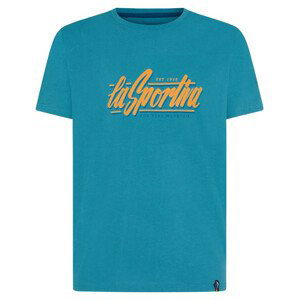 Pánské triko La Sportiva Retro T-Shirt M Velikost: XXL / Barva: světle modrá