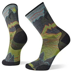 Ponožky Smartwool Cycle Zero Cushion Print Crew Socks Velikost ponožek: 38-41 / Barva: šedá