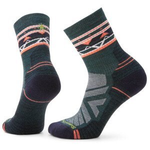 Dámské ponožky Smartwool Hike Light Cushion Zig Zag Valley Mid Crew Socks Velikost ponožek: 34-37 / Barva: modrá/oranžová