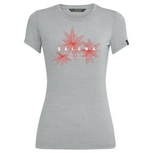 Dámské triko Salewa Lines Graphic Dry W T-Shirt. Velikost: S / Barva: šedá/červená