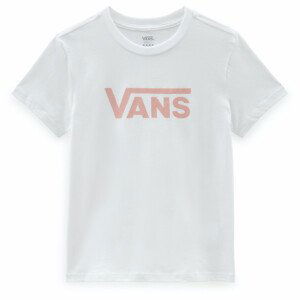 Dámské triko Vans Wm Drop V Ss Crew-B Velikost: XS / Barva: bílá/růžová
