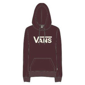 Dámská mikina Vans Wm Drop V Logo Hoodie Velikost: XS / Barva: červená