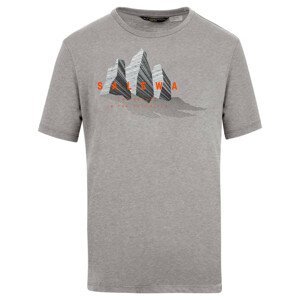 Pánské tričko Salewa Lines Graphic Dry M T-Shirt. Velikost: XL / Barva: šedá/oranžová