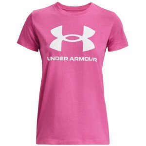 Dámské triko Under Armour Live Sportstyle Graphic SSC Velikost: XS / Barva: růžová/bílá