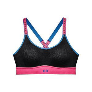 Sportovní podprsenka Under Armour Infinity Mid Bra Blocked Velikost: S / Barva: černá/růžová