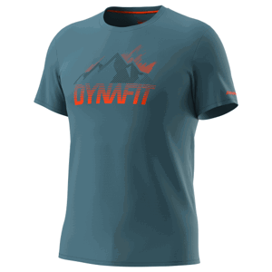 Pánské funkční triko Dynafit Transalper Graphic S/S Tee M Velikost: M / Barva: modrá/oranžová