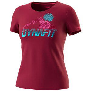 Dámské funkční triko Dynafit Transalper Graphic S/S Tee W Velikost: XL / Barva: vínová