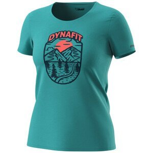Dámské triko Dynafit Graphic Co W S/S Tee Velikost: S / Barva: modrá/oranžová