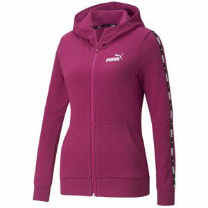 Dámská mikina Puma Power Tape Full-Zip Hoodie TR Velikost: L / Barva: růžová