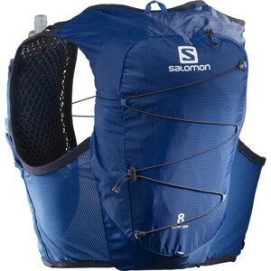 Běžecká vesta Salomon Active Skin 8 With Flasks Velikost zad batohu: M / Barva: modrá
