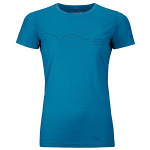 Dámské funkční triko Ortovox W's 120 Tec Mountain T-Shirt Velikost: S / Barva: modrá