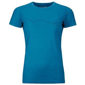 Dámské funkční triko Ortovox W's 120 Tec Mountain T-Shirt Velikost: L / Barva: modrá