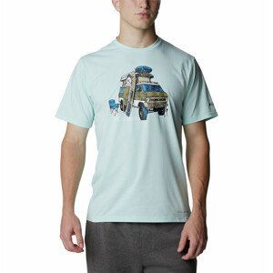 Pánské triko Columbia Men'S Sun Trek Short Sleeve Graphic Tee Velikost: XXL / Barva: modrá