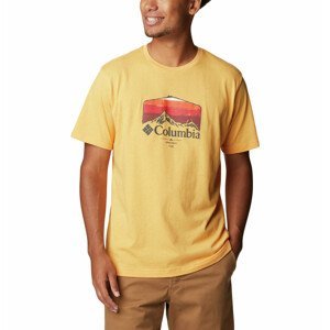 Pánské triko Columbia Thistletown Hills Graphic Short Sleeve Velikost: XXL / Barva: žlutá