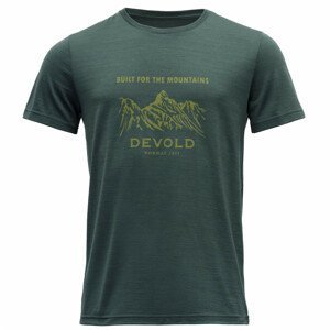 Pánské triko Devold Ulstein Man Tee Velikost: M / Barva: zelená