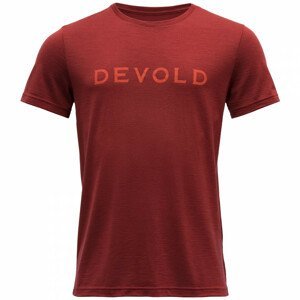 Pánské triko Devold Logo Man Tee Velikost: L / Barva: červená