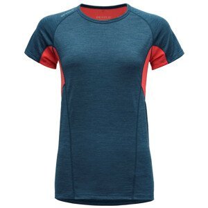 Dámské triko Devold Running Woman T-Shirt Velikost: L / Barva: modrá/červená