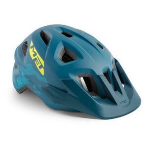 Dětská cyklistická helma MET Eldar Camo Petrol Velikost helmy: 52-57 cm / Barva: modrá