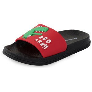 Dětské pantofle Alpine Pro Obero Velikost bot (EU): 28 / Barva: červená/černá