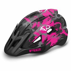 Cyklistická helma R2 Wheelie Velikost helmy: 56-58 cm / Barva: černá/růžová