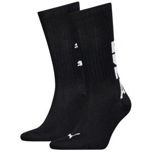 Pánské ponožky Puma Graphic Logo Crew 2P Velikost ponožek: 43-46 / Barva: černá