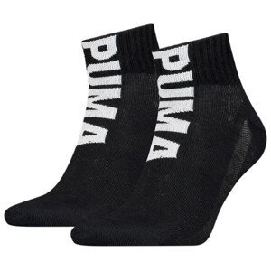 Pánské ponožky Puma Men Logo Quarter 2P Velikost ponožek: 39-42 / Barva: černá