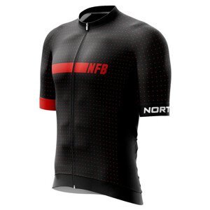 Pánské cyklistické triko Northfinder Gerardo Velikost: L / Barva: černá/červená