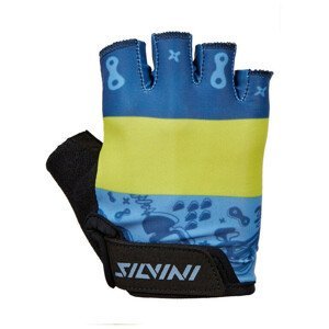 Dětské cyklistické rukavice Silvini Punta Velikost rukavic: 13-14 / Barva: černá/modrá