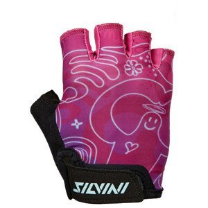 Dětské cyklistické rukavice Silvini Punta Velikost rukavic: 7-8 / Barva: černá/růžová