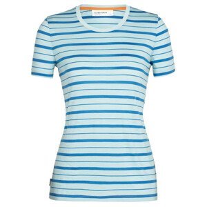 Dámské triko Icebreaker Women Wave SS Tee Stripe Velikost: S / Barva: modrá