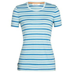 Dámské triko Icebreaker Women Wave SS Tee Stripe Velikost: L / Barva: modrá