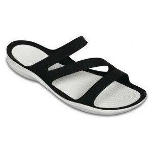 Dámské pantofle Crocs Swiftwater Sandal W Velikost bot (EU): 39-40 / Barva: černá/bílá