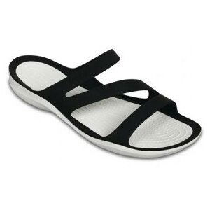 Dámské pantofle Crocs Swiftwater Sandal W Velikost bot (EU): 41-42 / Barva: černá/bílá