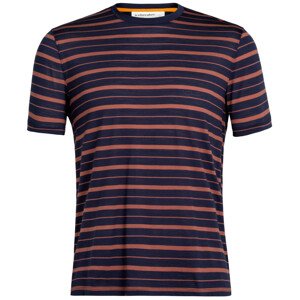 Pánské triko Icebreaker Mens Wave SS Tee Stripe Velikost: L / Barva: modrá