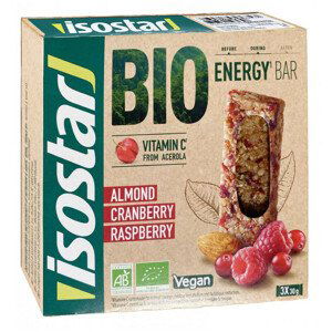 Energetické tyčinky Isostar BIO energetické tyčinky malina/brusinky 3x30g