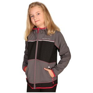 Dětská softshellová bunda Alpine Pro Stormo 2 Dětská velikost: 128-134 / Barva: šedá/růžová
