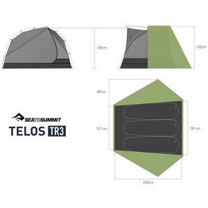 Ultralehký stan Sea to Summit Telos TR3 Barva: zelená
