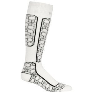 Dámské podkolenky Icebreaker Ski+ Medium OTC Alpine Geo Velikost ponožek: 38-40 / Barva: bílá/černá