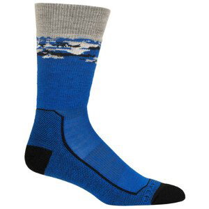 Pánské ponožky Icebreaker Hike+ Medium Crew Sedimentary Velikost ponožek: 44,5-46,5 / Barva: modrá